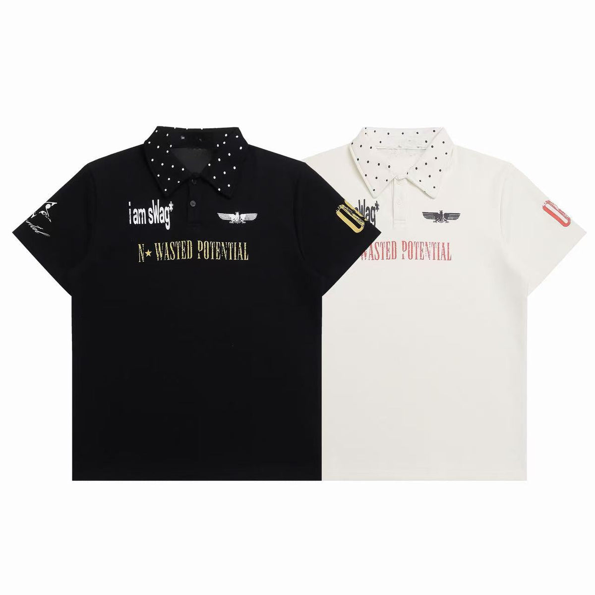 Madxmarx Studded Collar Polo Shirt
