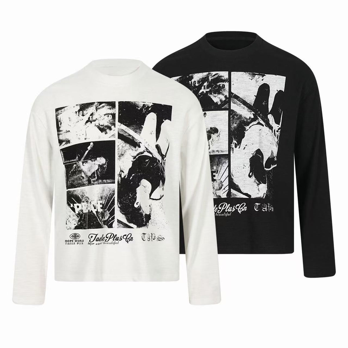Madxmarx Vintage Photo Graphic Long Sleeve Tee