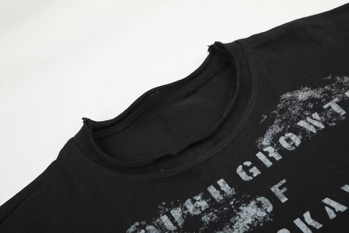 Madxmarx Washed Graphic Long Sleeve Tee