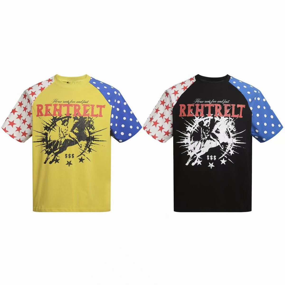 Madxmarx Patchwork Raglan Graphic T-Shirt