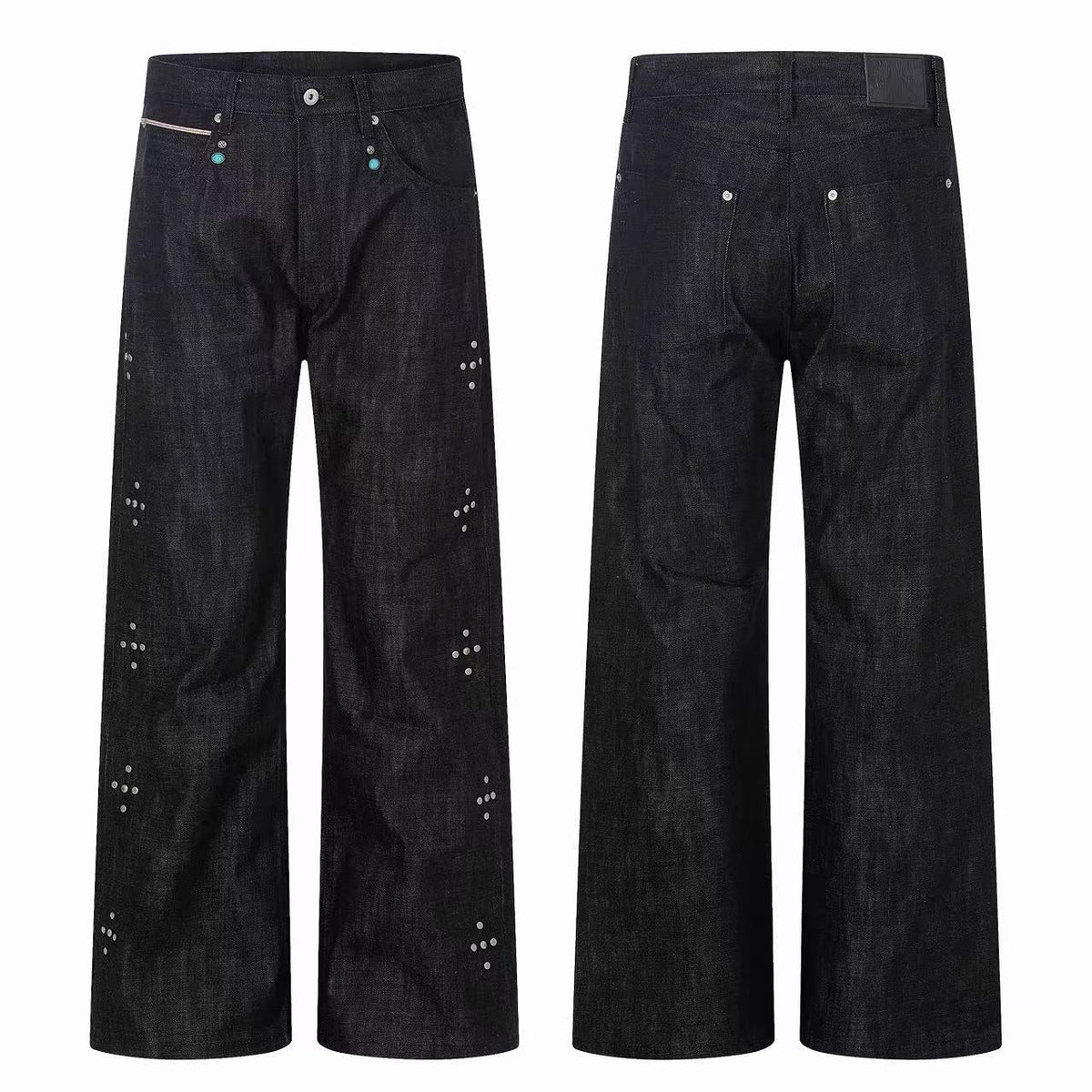 Madxmarx Raw Denim Wide-Leg Jeans