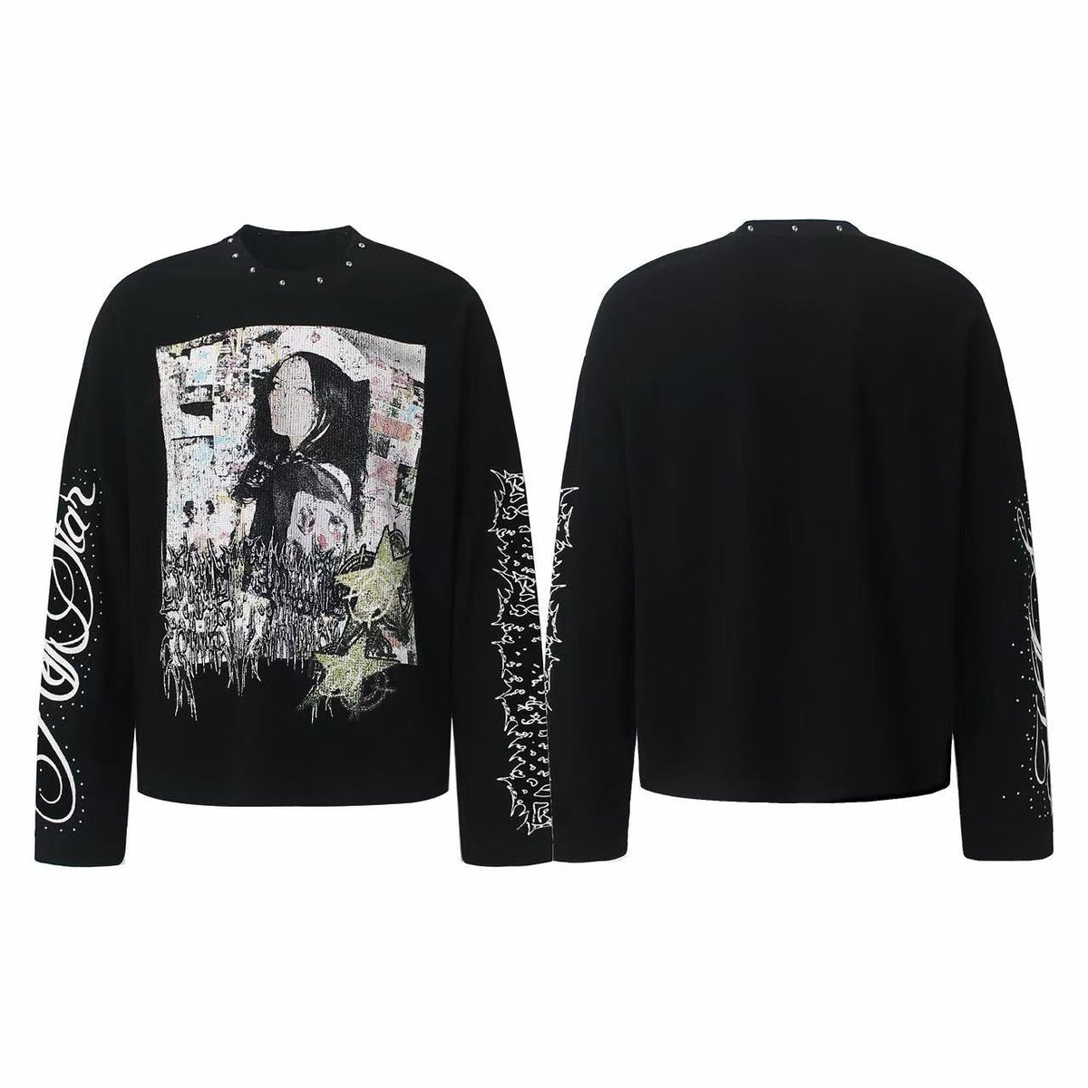 Madxmarx Studded Graphic Long Sleeve