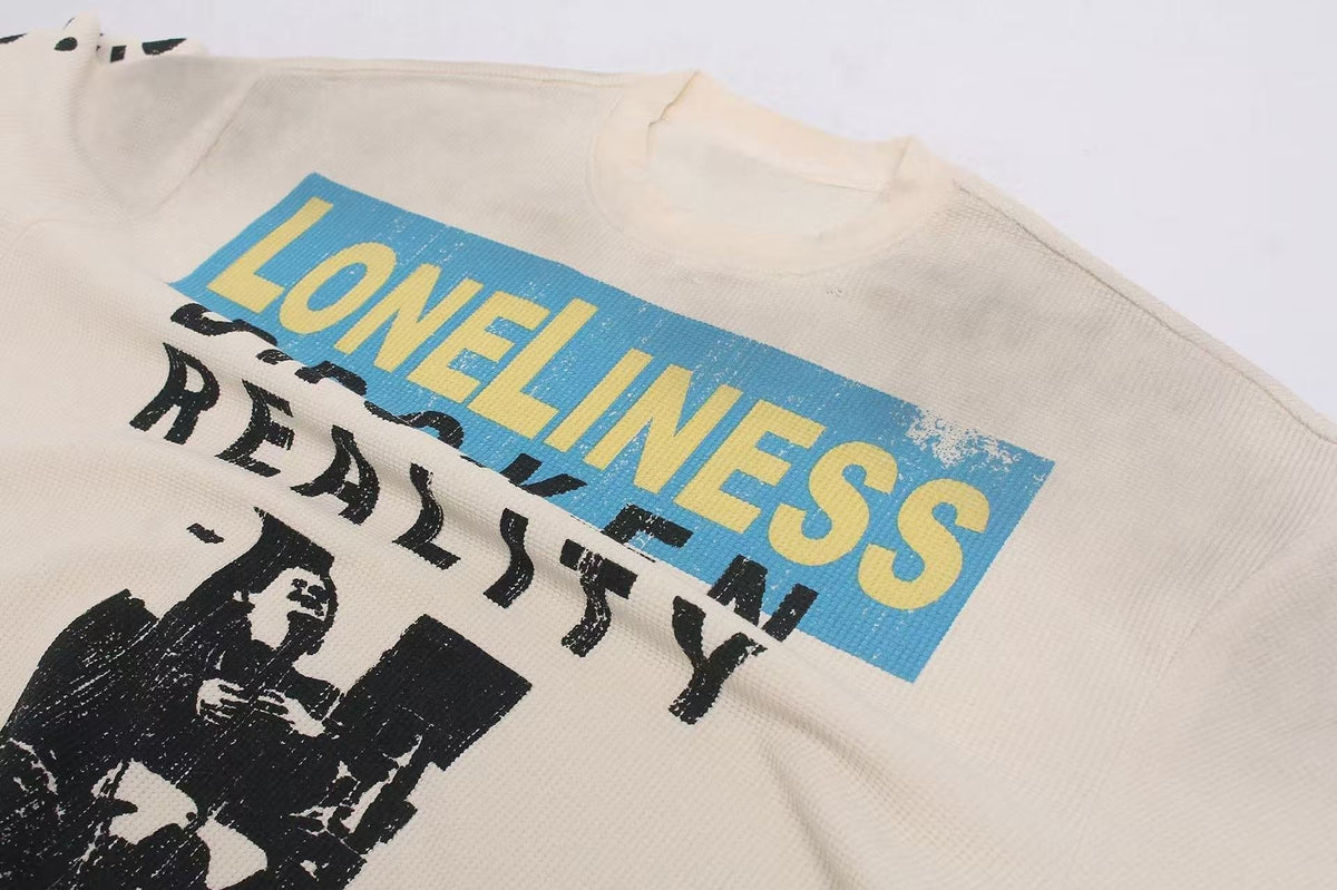 Madxmarx Waffle Graphic Long Sleeve
