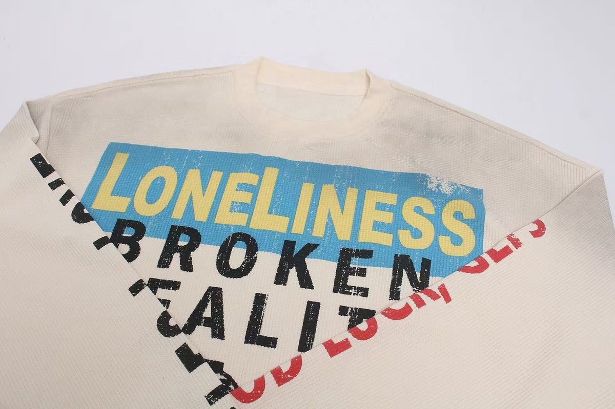 Madxmarx Waffle Graphic Long Sleeve
