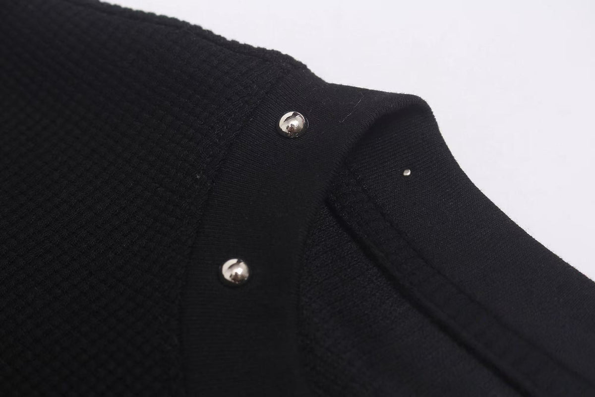 Madxmarx Leopard Cross Waffle Long Sleeve