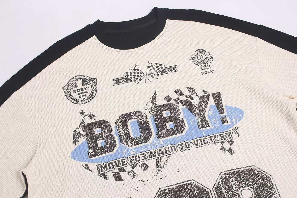 Madxmarx Vintage Racing Waffle Long Sleeve