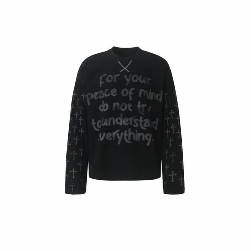 Madxmarx Graphic-Waffel-Langarmshirt - M / Schwarz