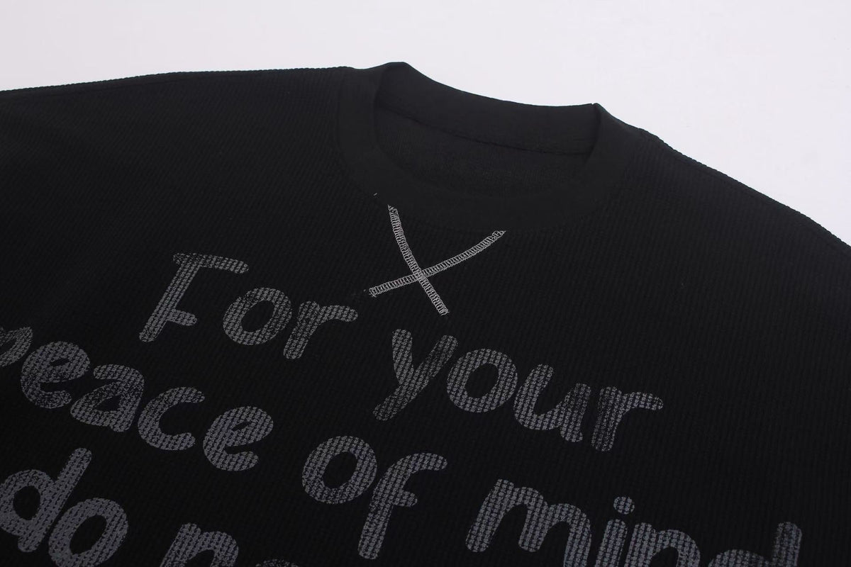 Madxmarx Graphic Waffle Long Sleeve