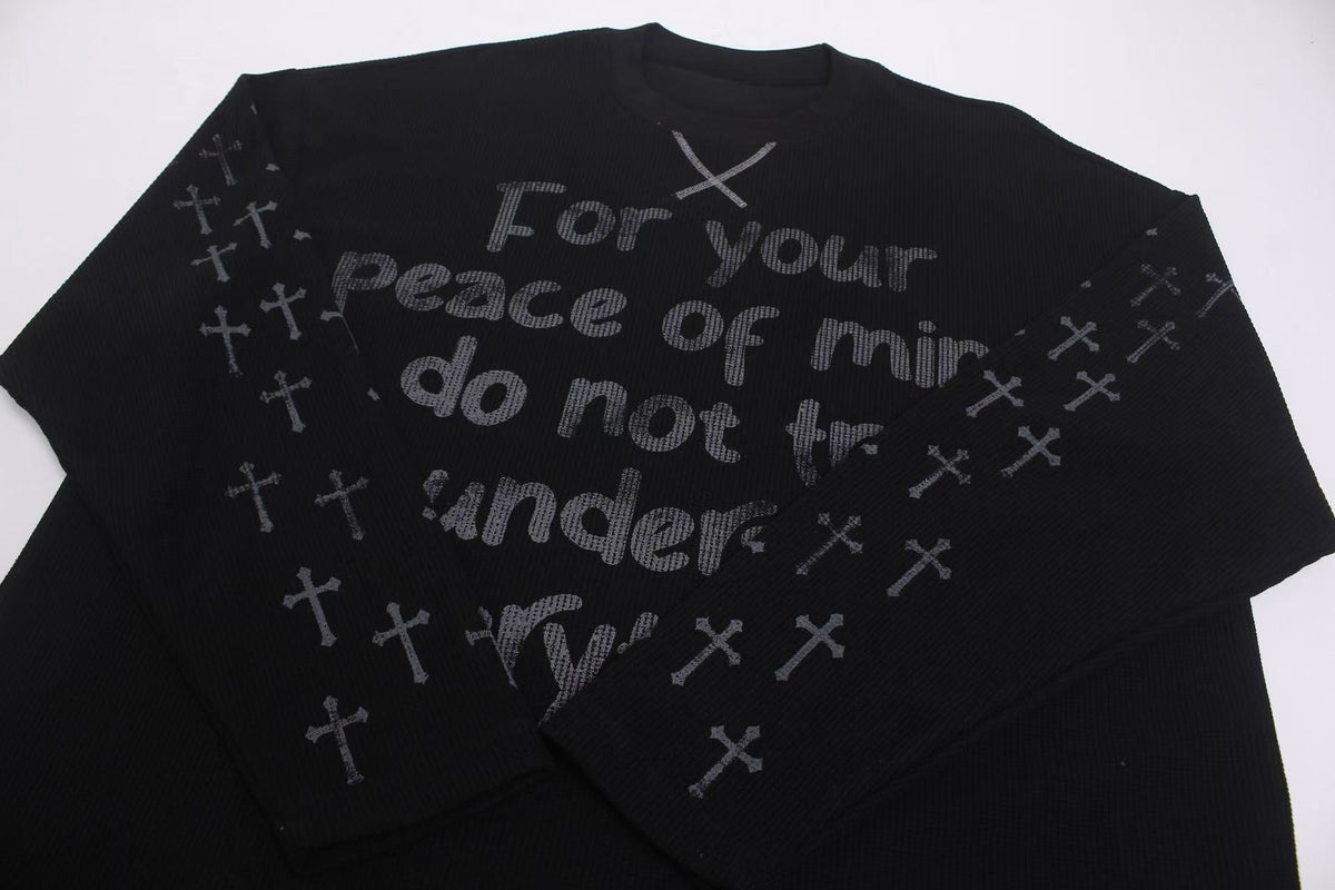 Madxmarx Graphic Waffle Long Sleeve