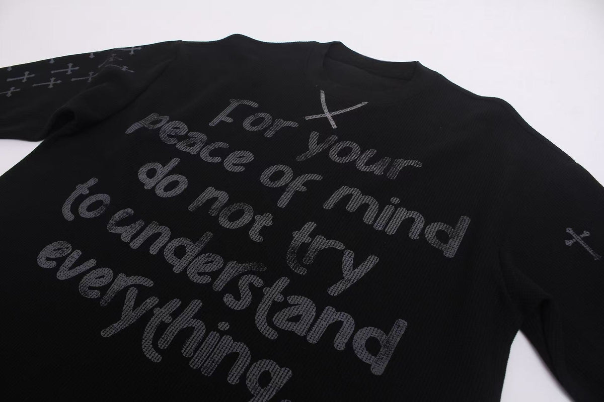 Madxmarx Graphic Waffle Long Sleeve