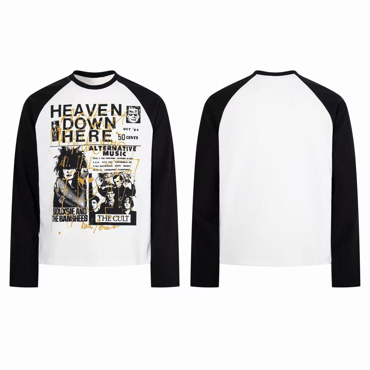 Madxmarx Vintage Alternative Music Raglan Long Sleeve