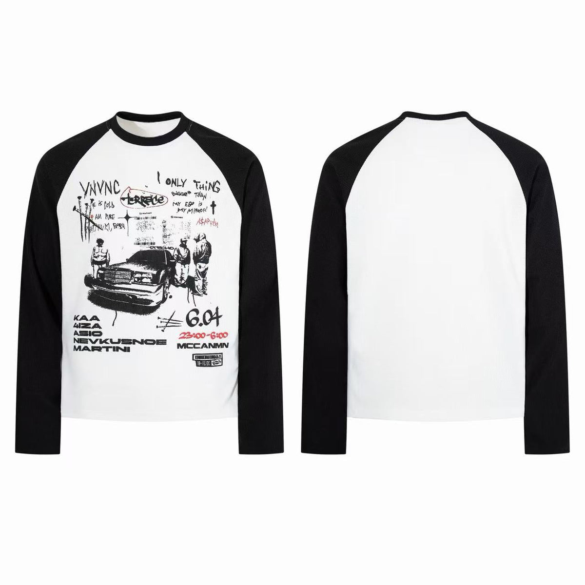 Madxmarx Vintage Street Graphic Raglan Long Sleeve