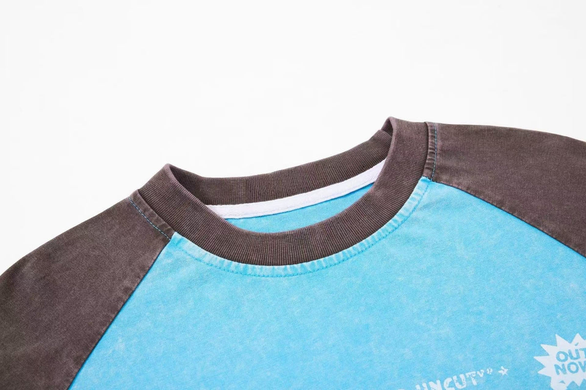 Madxmarx Vintage Raglan Graphic Long Sleeve T-Shirt