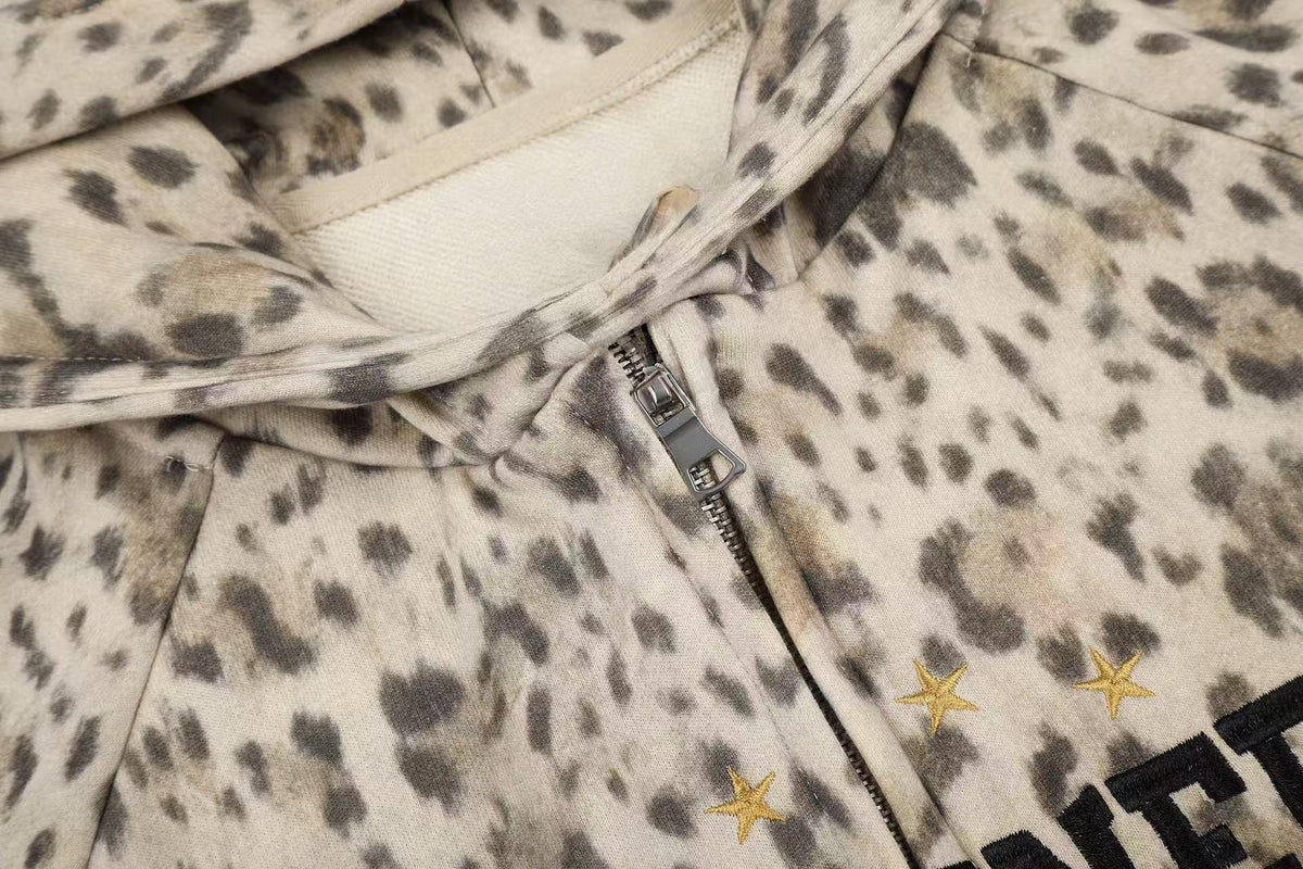 Madxmarx Leopard Full-Zip Hoodie