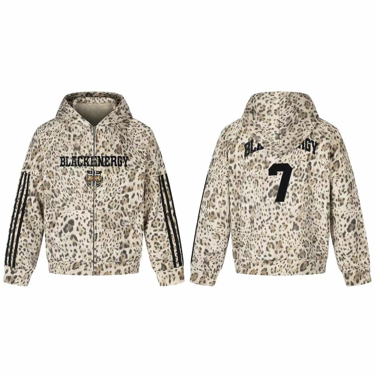 Madxmarx Leopard Full-Zip Hoodie
