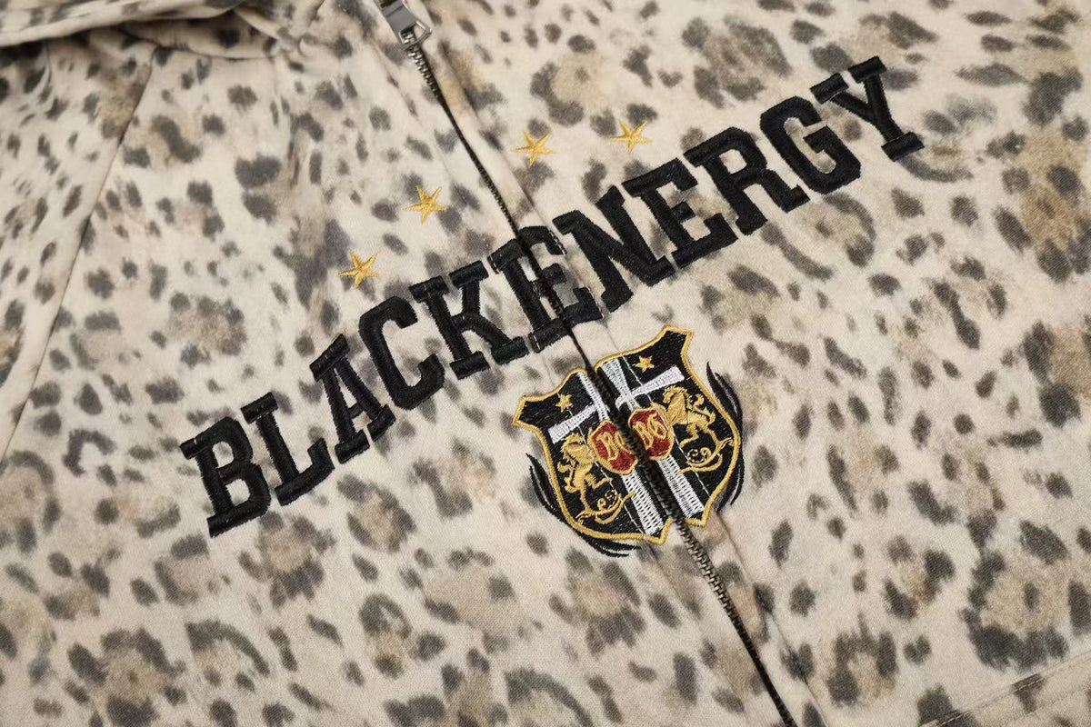 Madxmarx Leopard Full-Zip Hoodie