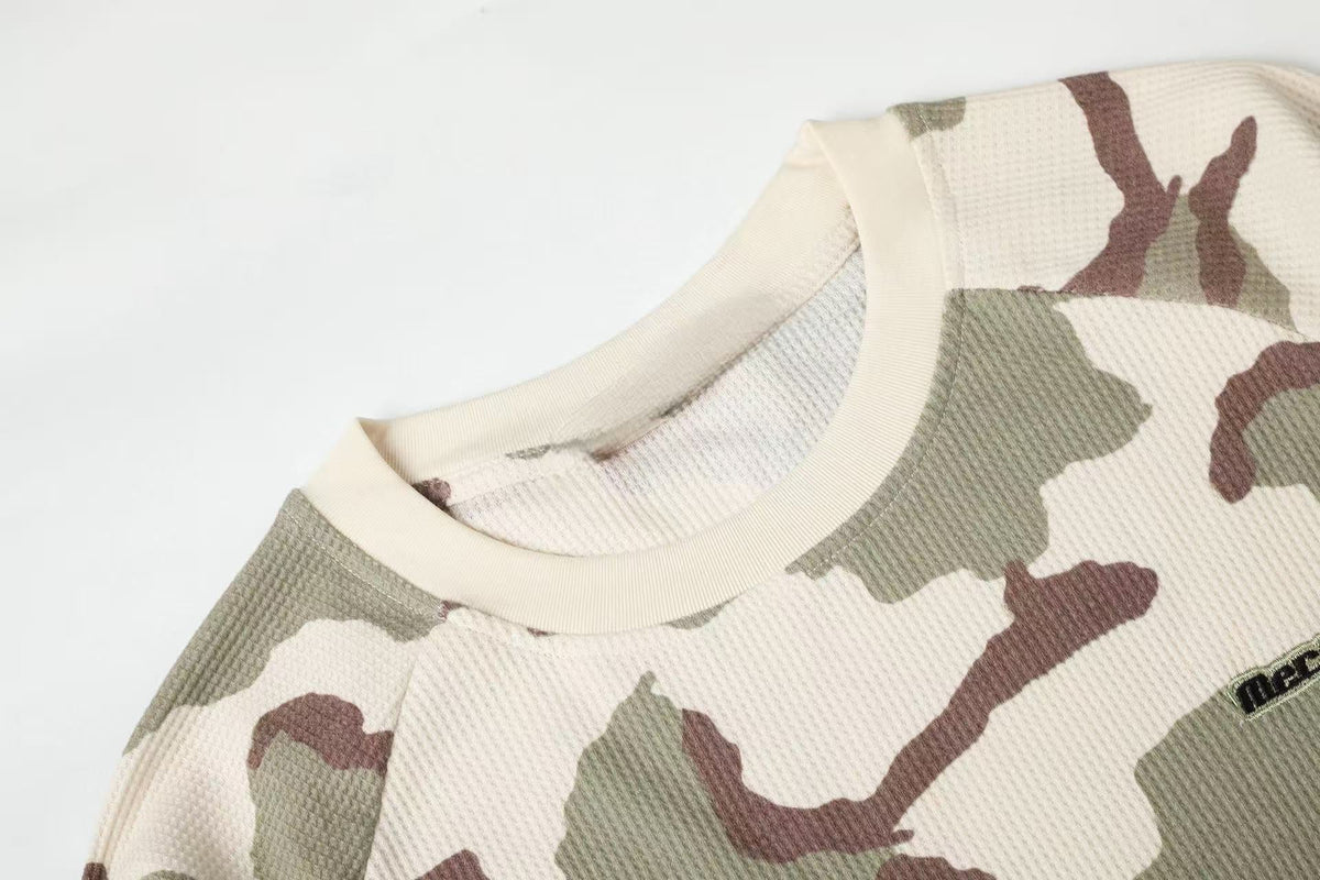 Madxmarx Camo Waffle Long Sleeve Tee