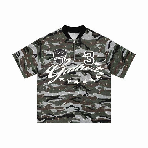 Madxmarx Camo Star Graphic Polo - M / Grey