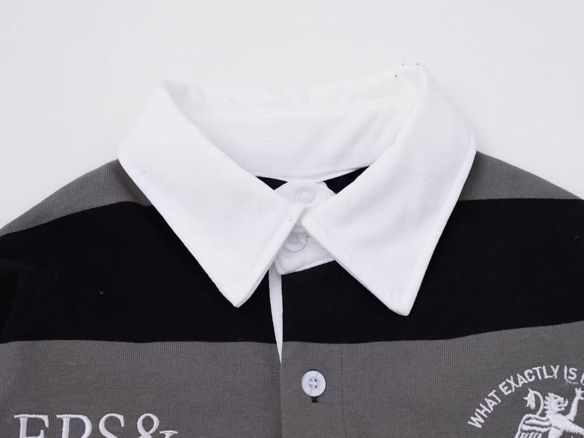 Madxmarx Striped Graphic Polo