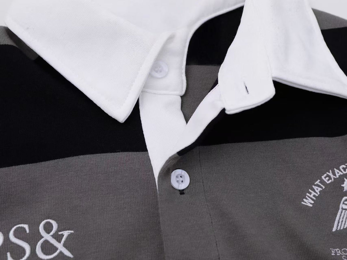Madxmarx Striped Graphic Polo
