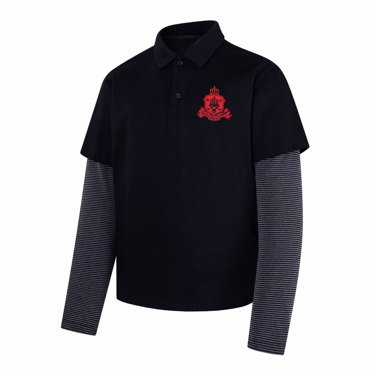 Madxmarx Fur Collar Layered Polo
