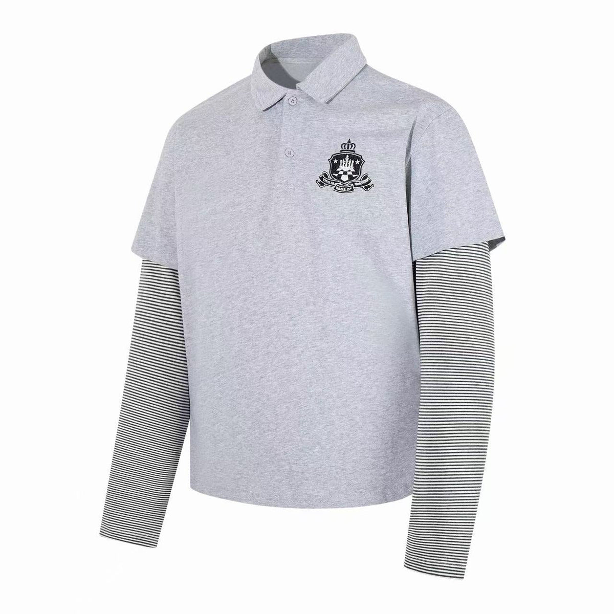 Madxmarx Fur Collar Layered Polo