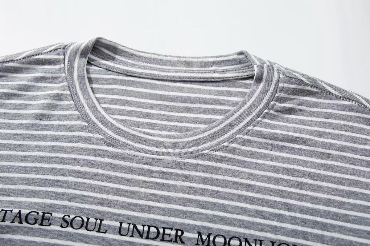Madxmarx Striped Graphic Long Sleeve