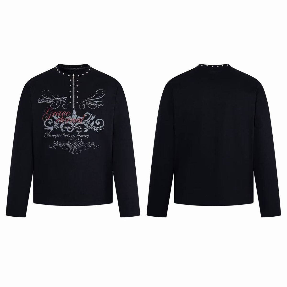 Madxmarx Studded Graphic Henley