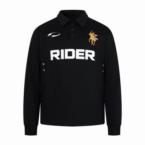 Madxmarx Rider Polo Long Sleeve - M / Black