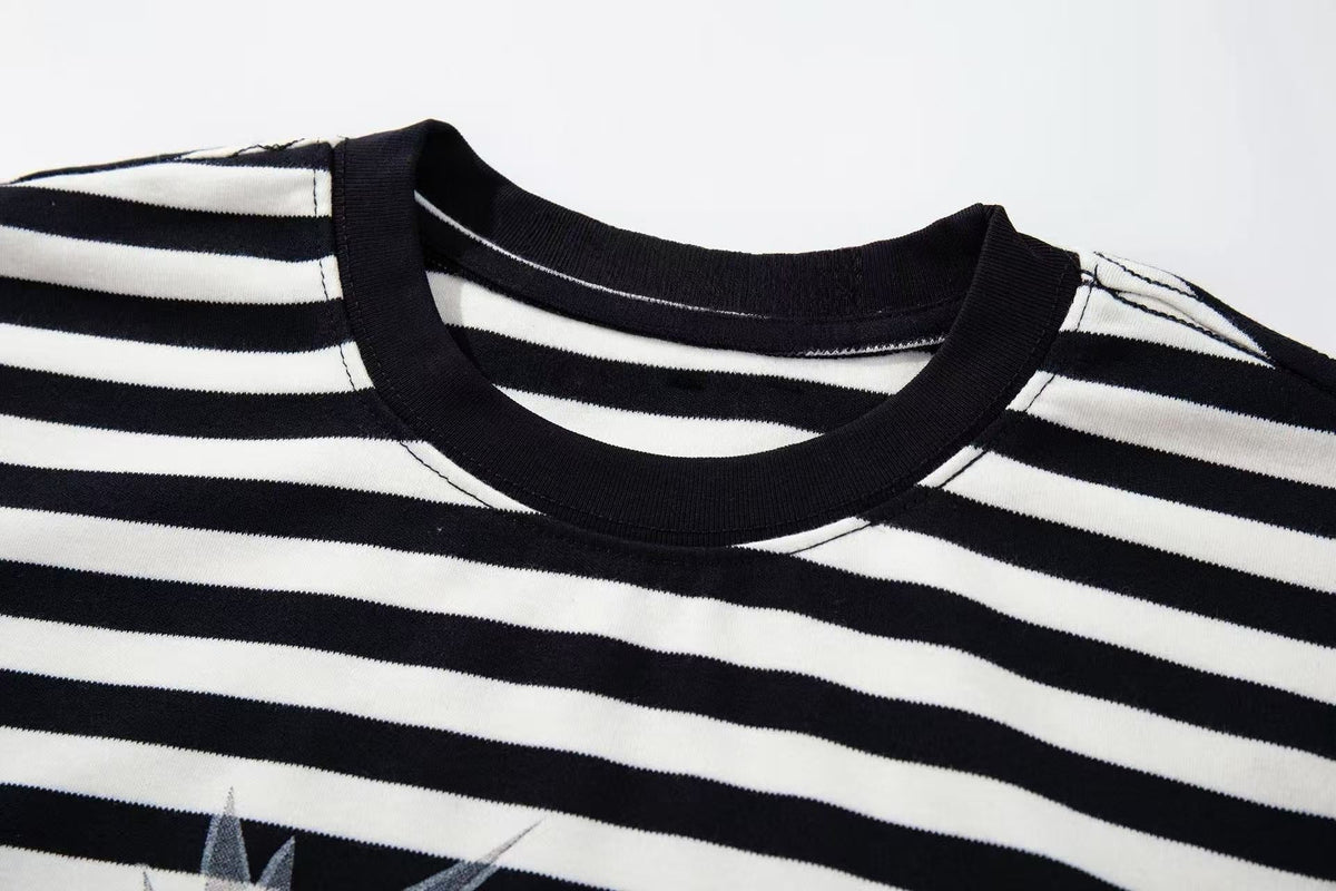 Madxmarx Striped Graphic Long Sleeve