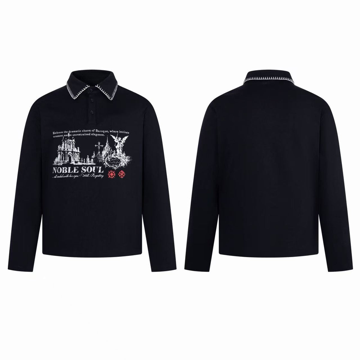 Madxmarx Noble Soul Graphic Polo Long Sleeve