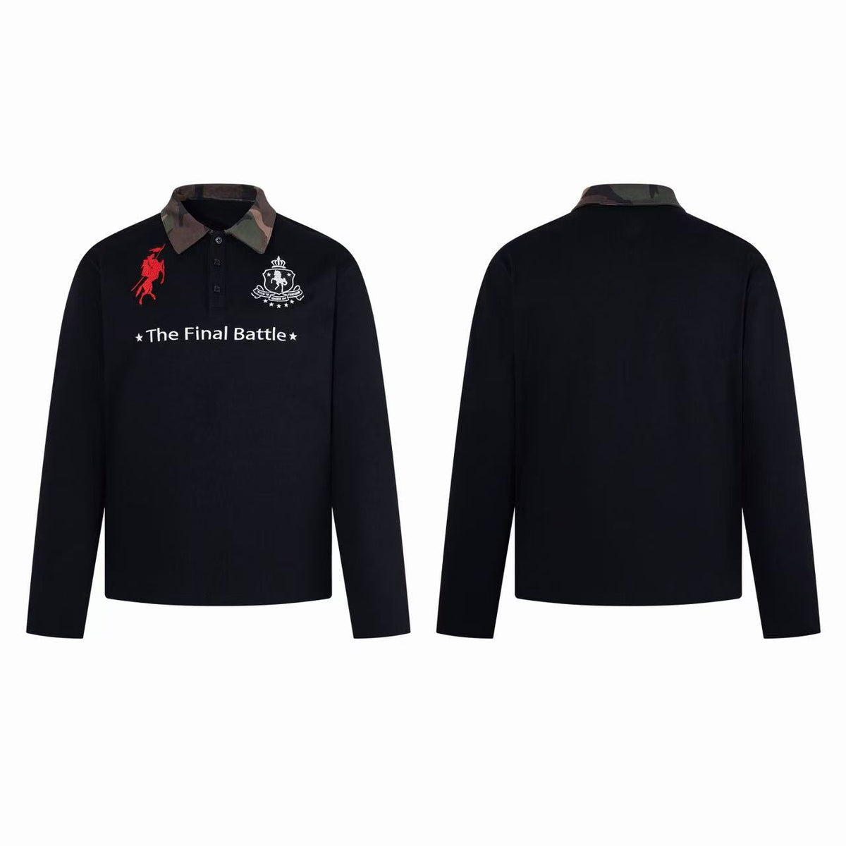 Madxmarx Final Battle Camo Collar Polo Long Sleeve