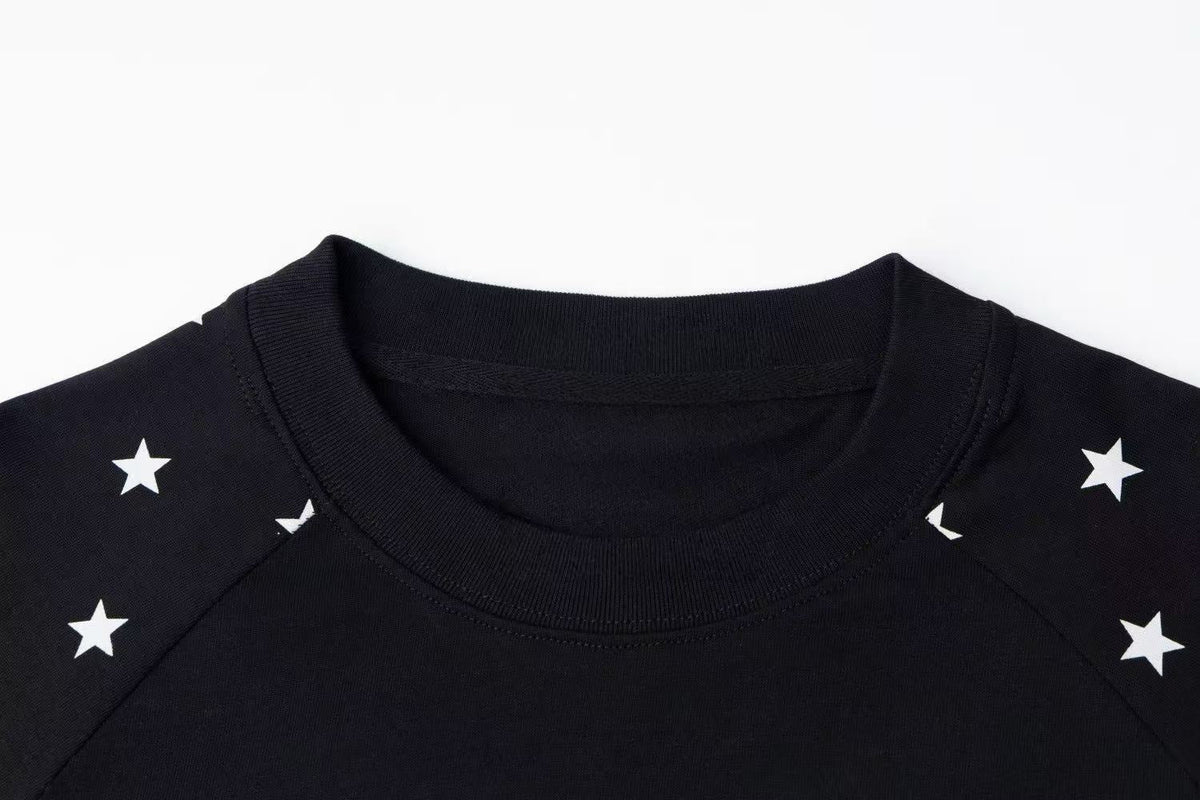 Madxmarx World God Star Sleeve Long Sleeve Tee