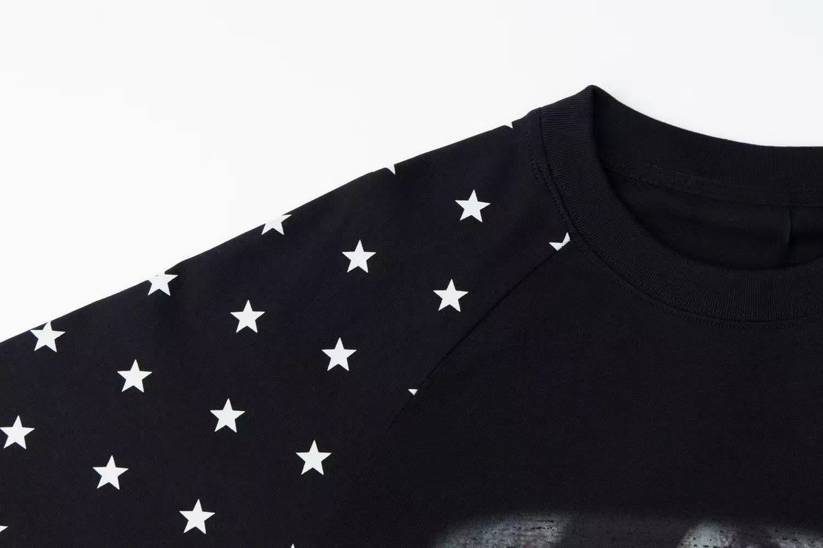 Madxmarx World God Star Sleeve Long Sleeve Tee