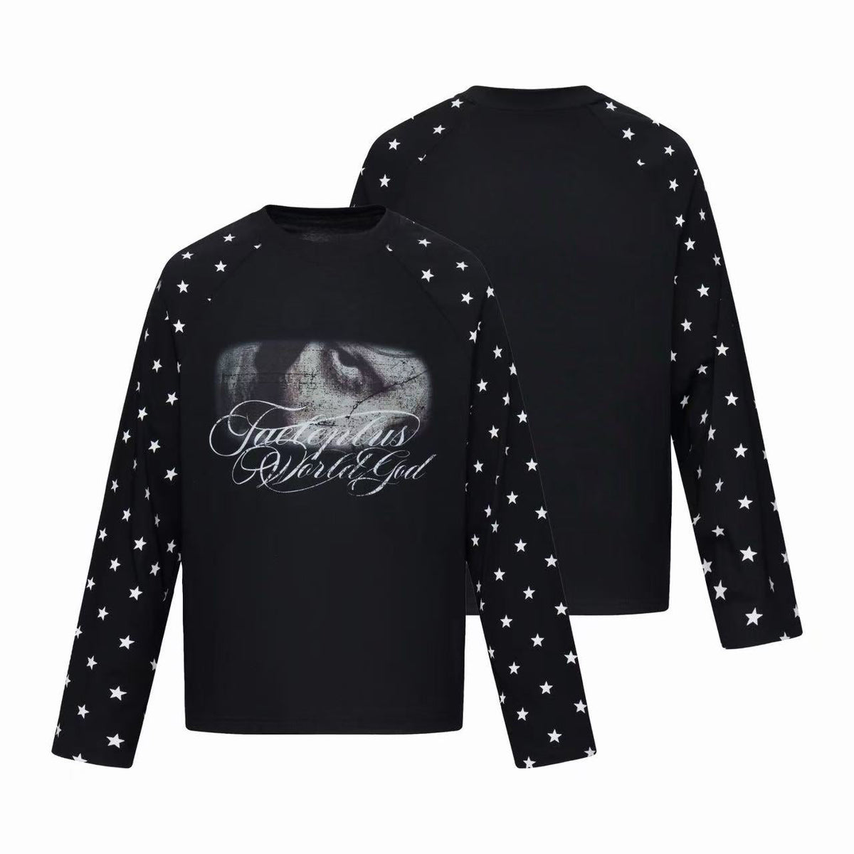 Madxmarx World God Star Sleeve Long Sleeve Tee