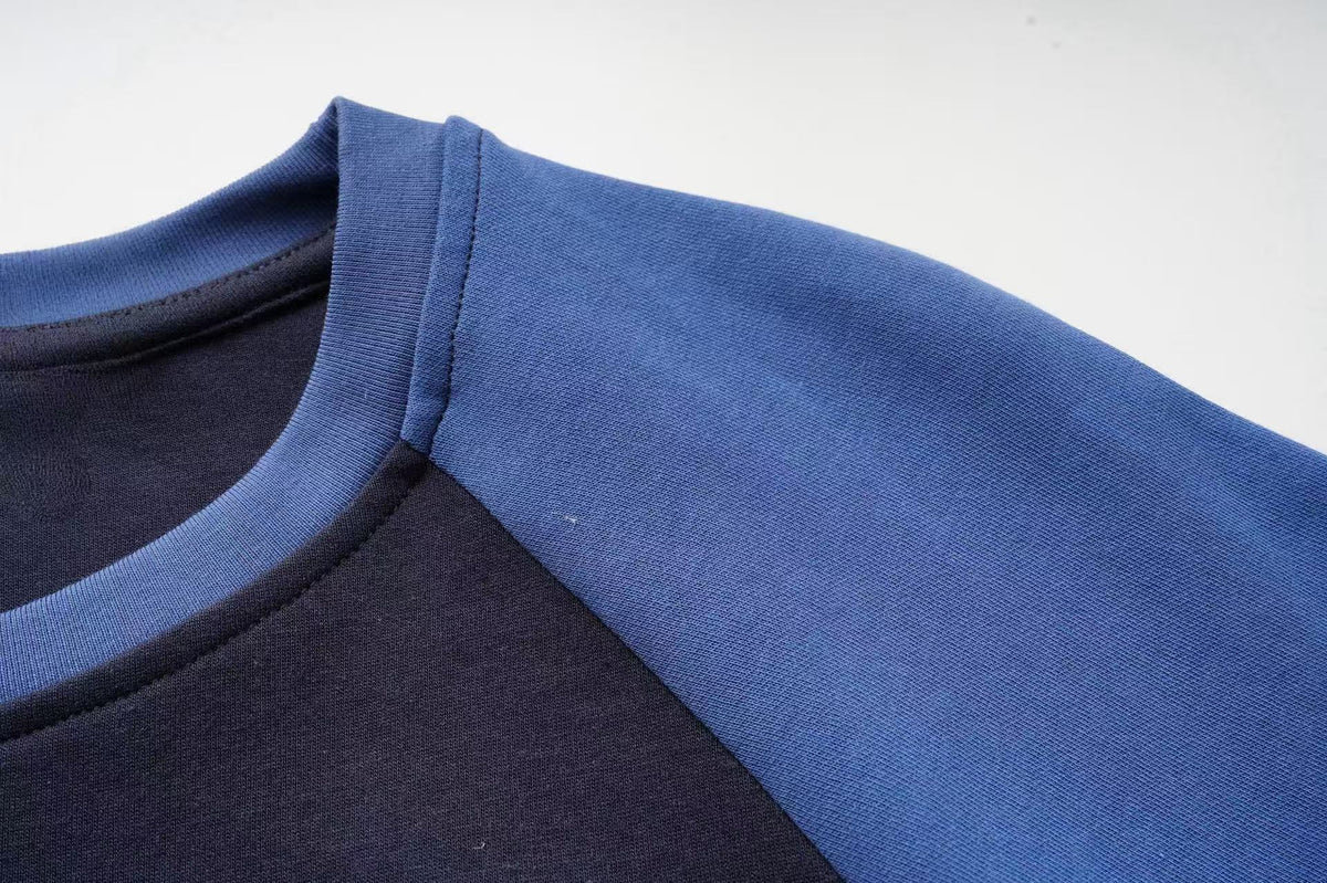 Madxmarx Contrast Raglan Graphic Long Sleeve Tee