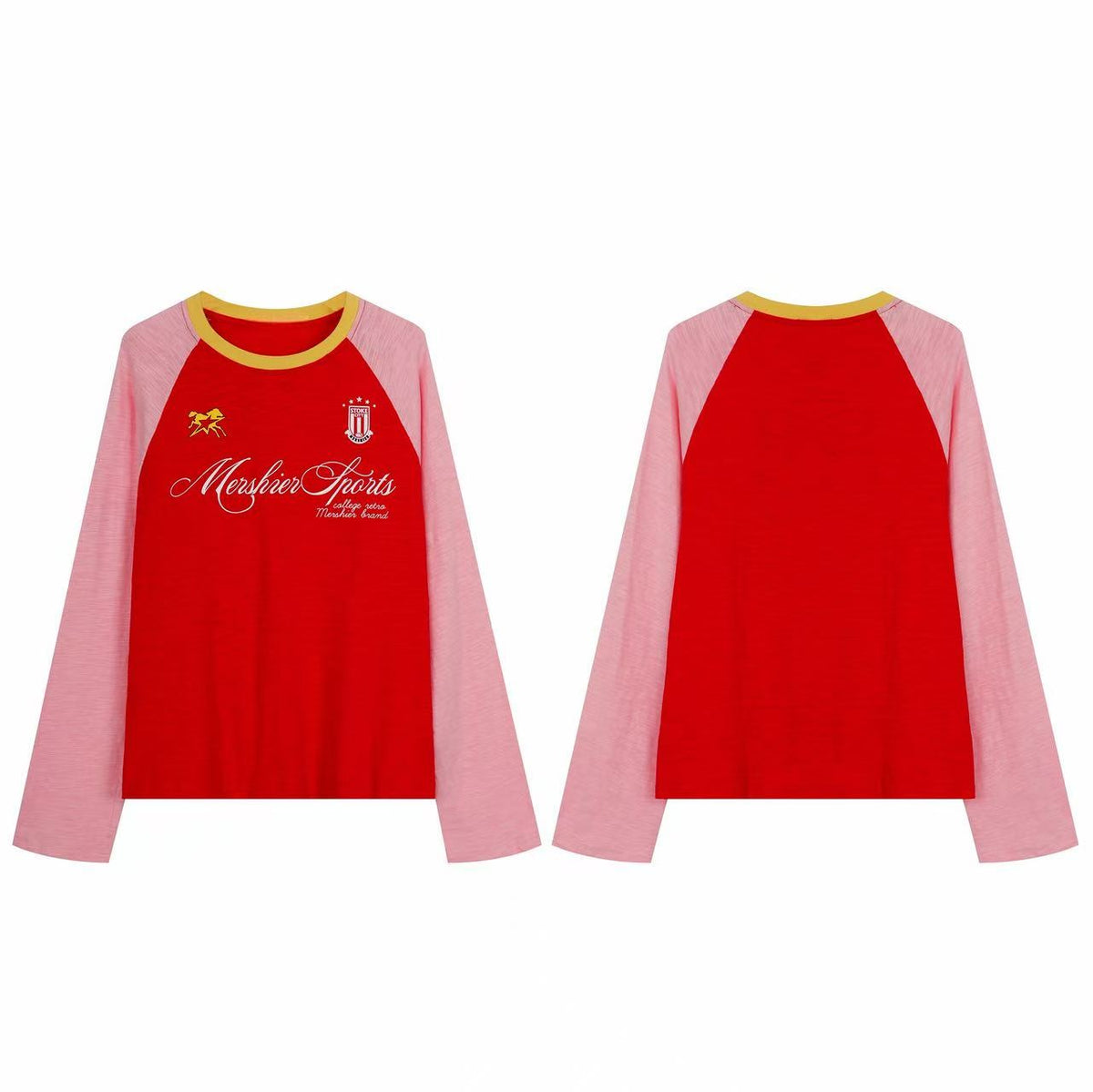 Madxmarx Contrast Raglan Sports Long Sleeve Tee