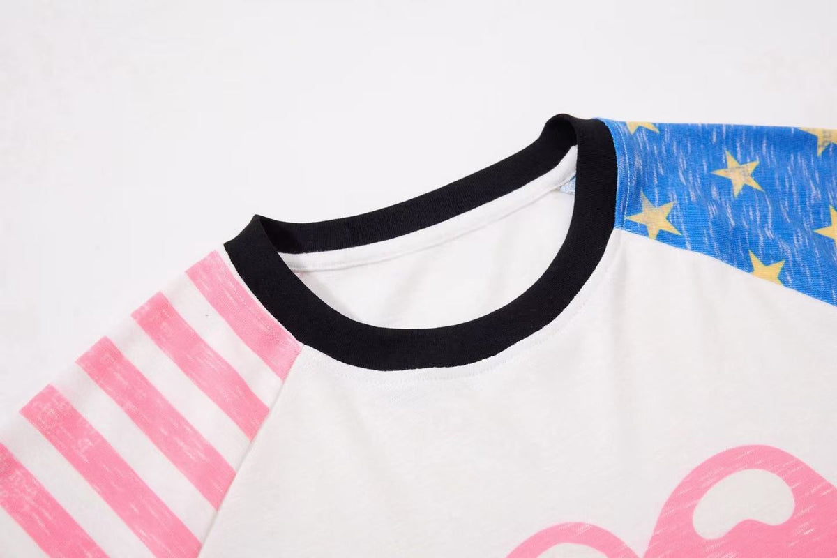 Madxmarx Star Tongue Raglan Long Sleeve Tee