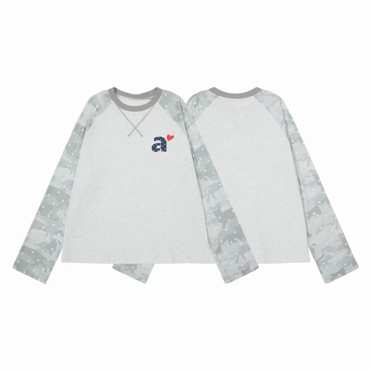 Madxmarx Camo Dot Raglan Long Sleeve Tee