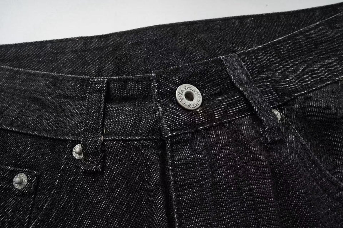 Madxmarx Rhinestone Wide-Leg Jeans