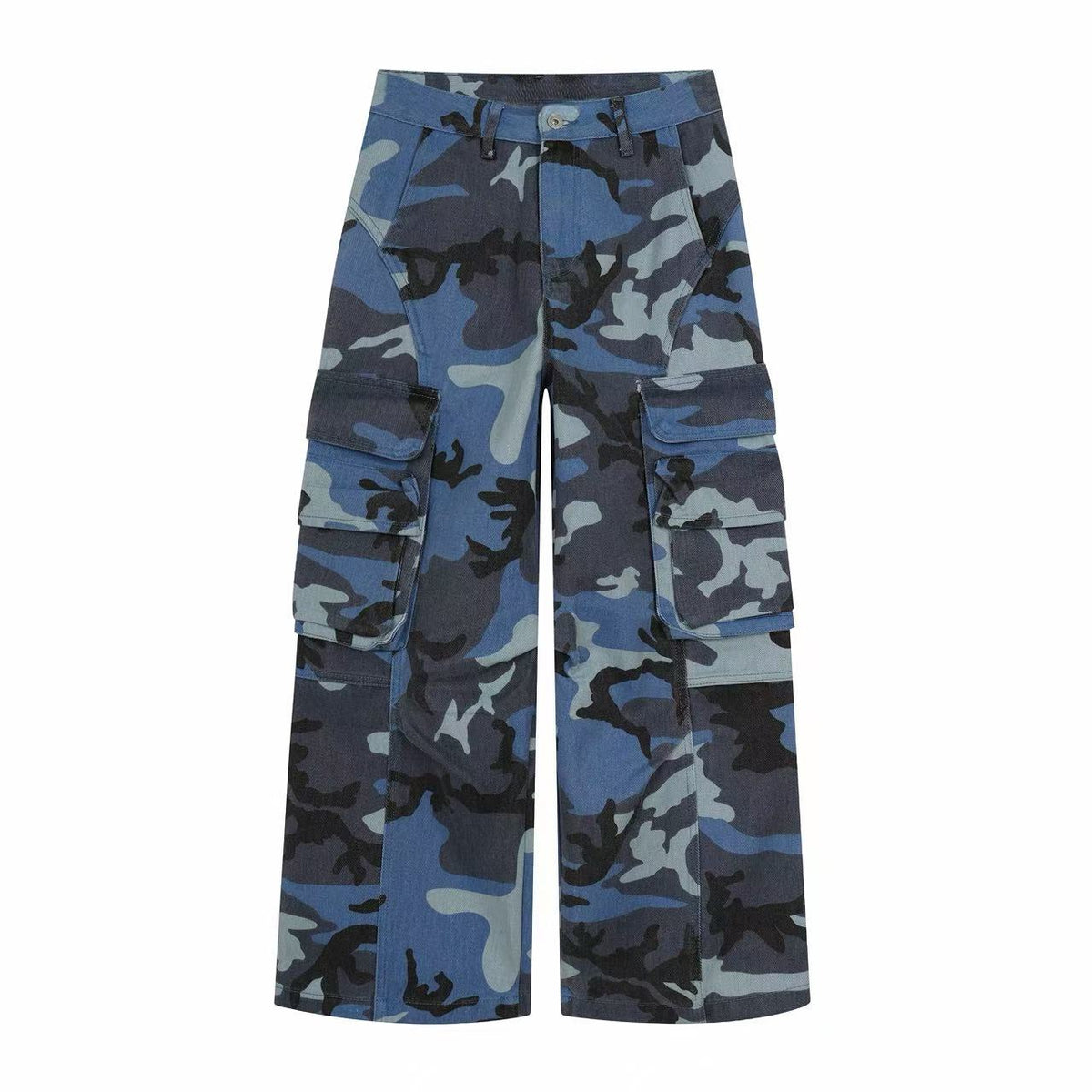 Madxmarx Blue Camo Cargo Pants