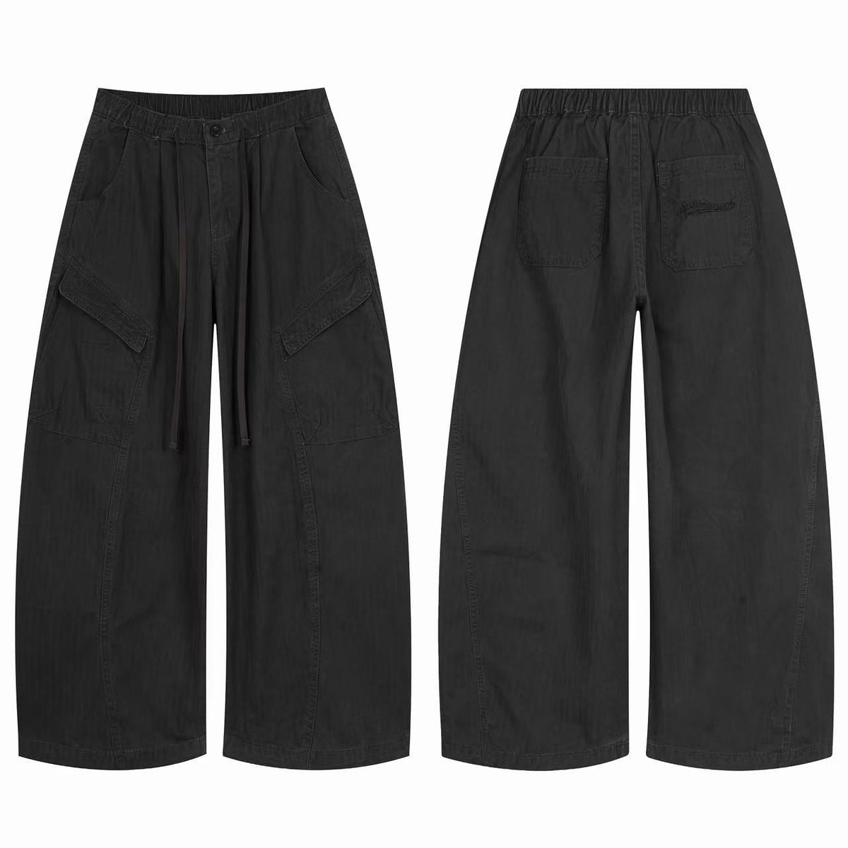 Madxmarx Washed Utility Wide-Leg Pants
