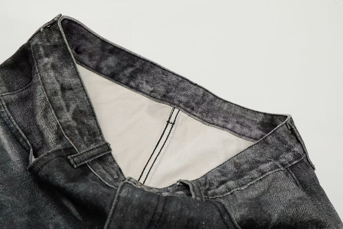 Madxmarx Washed Whisker Wide-Leg Jeans