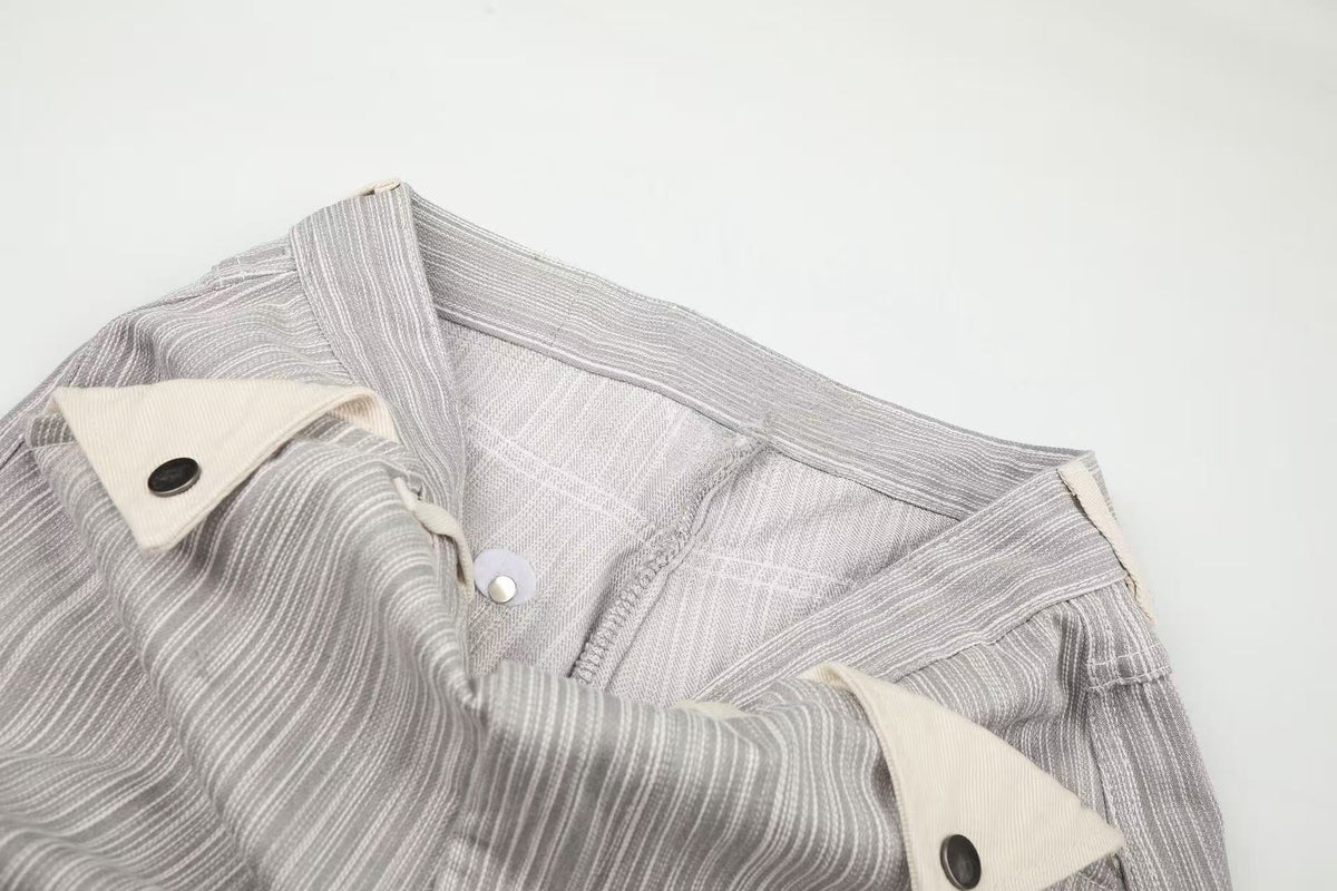 Madxmarx Pinstripe Wide-Leg Pants