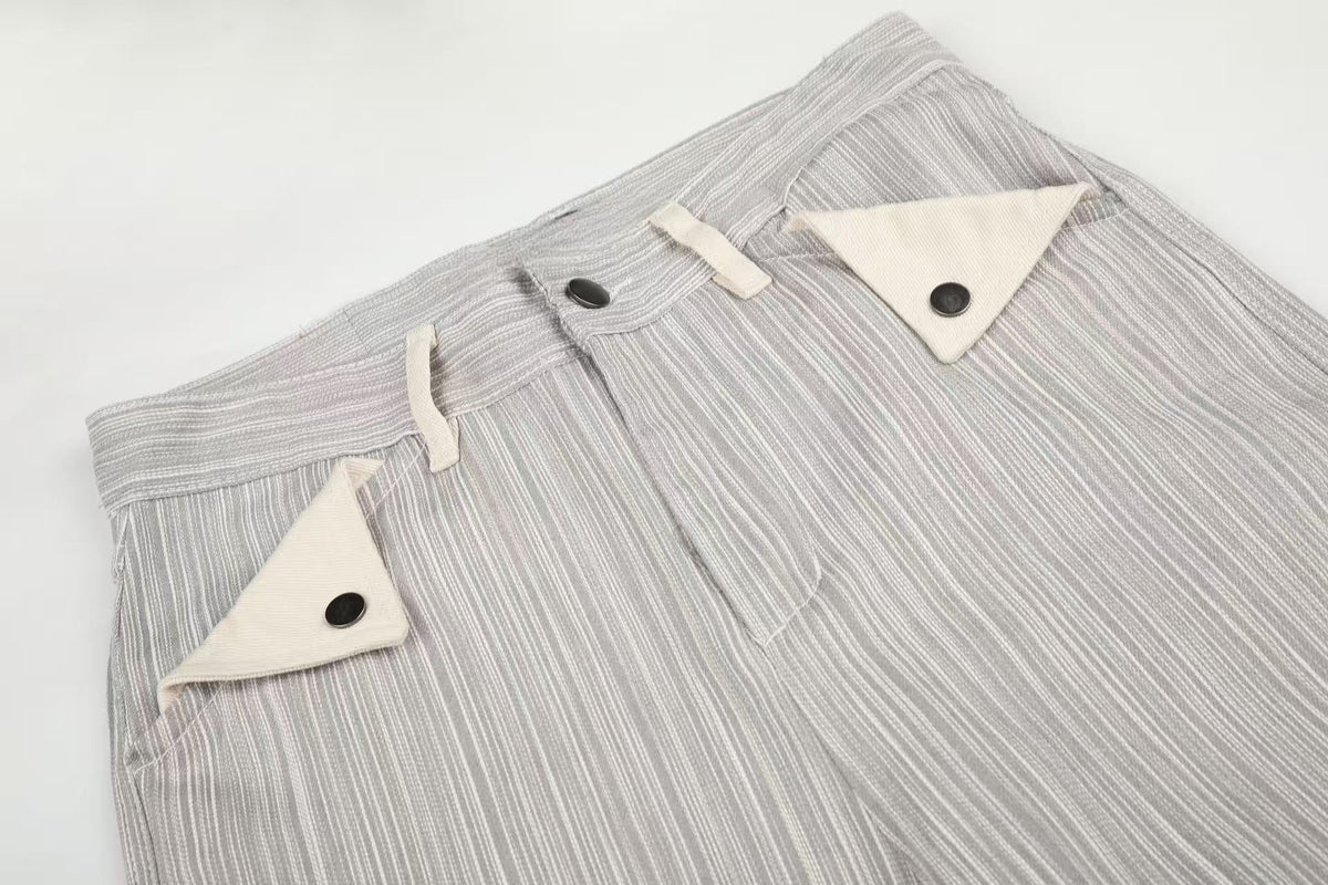 Madxmarx Pinstripe Wide-Leg Pants