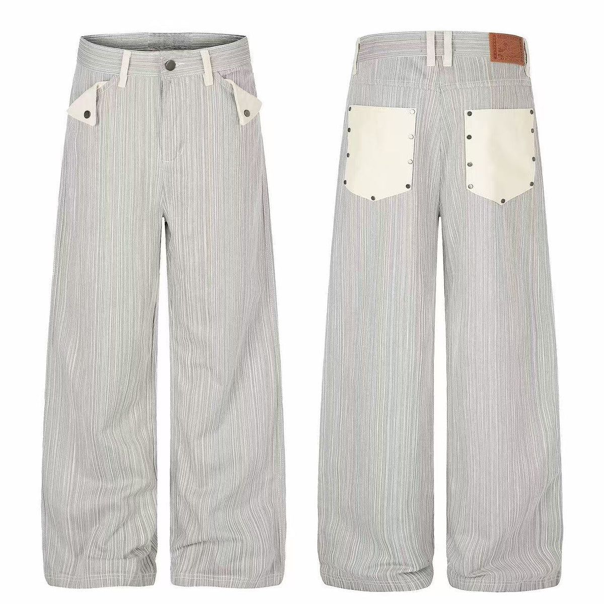 Madxmarx Pinstripe Wide-Leg Pants