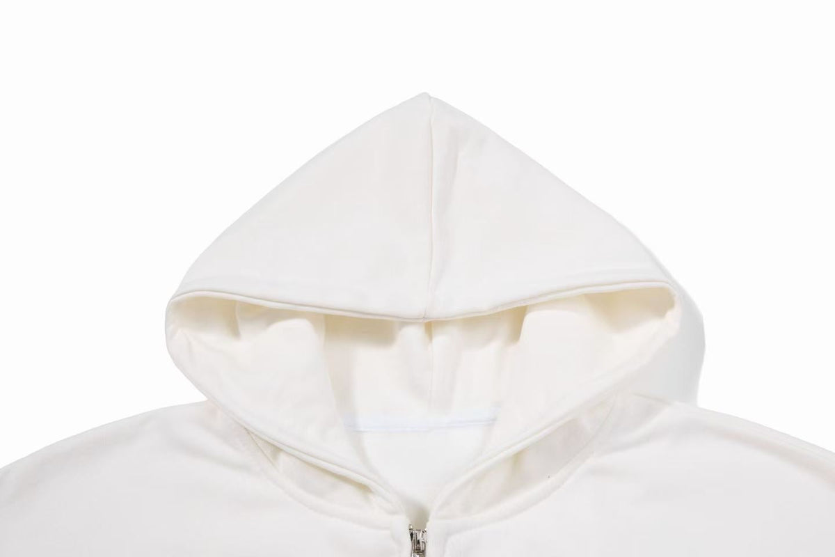Madxmarx Star Sleeve Graphic Zip-Up Hoodie