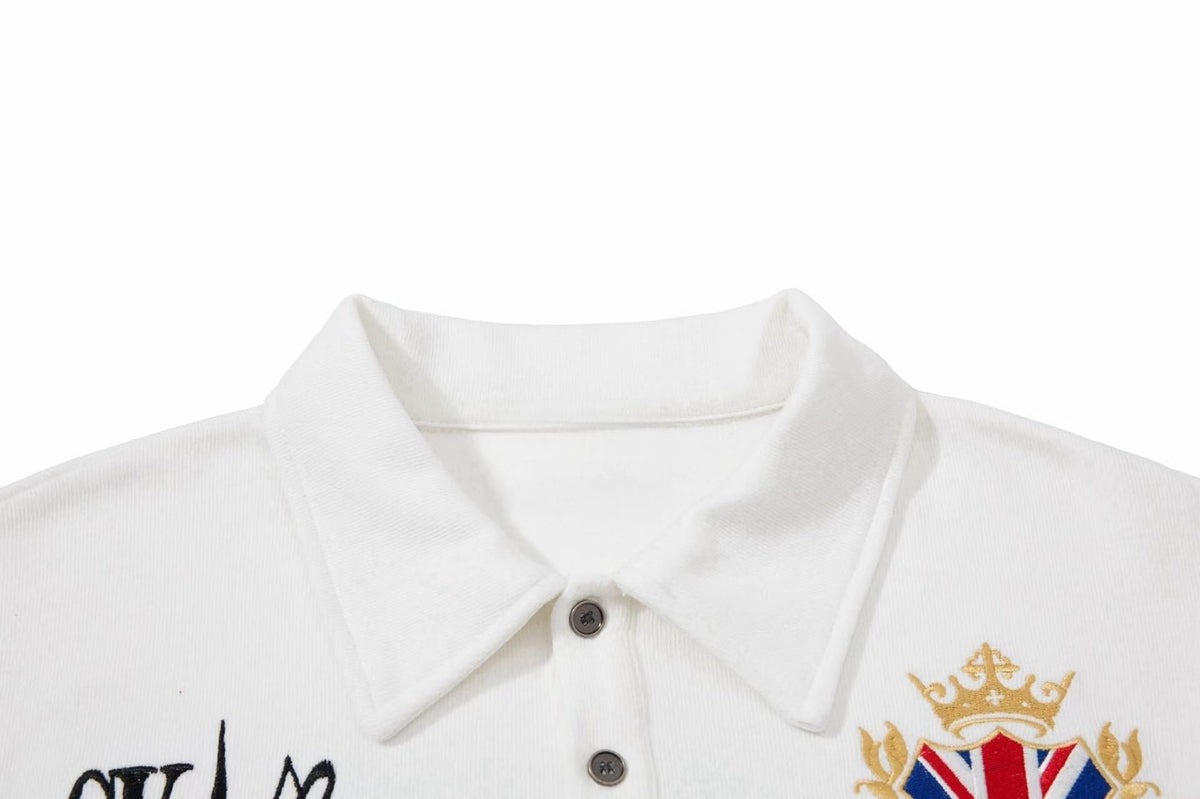 Madxmarx Crest Script Polo Long Sleeve