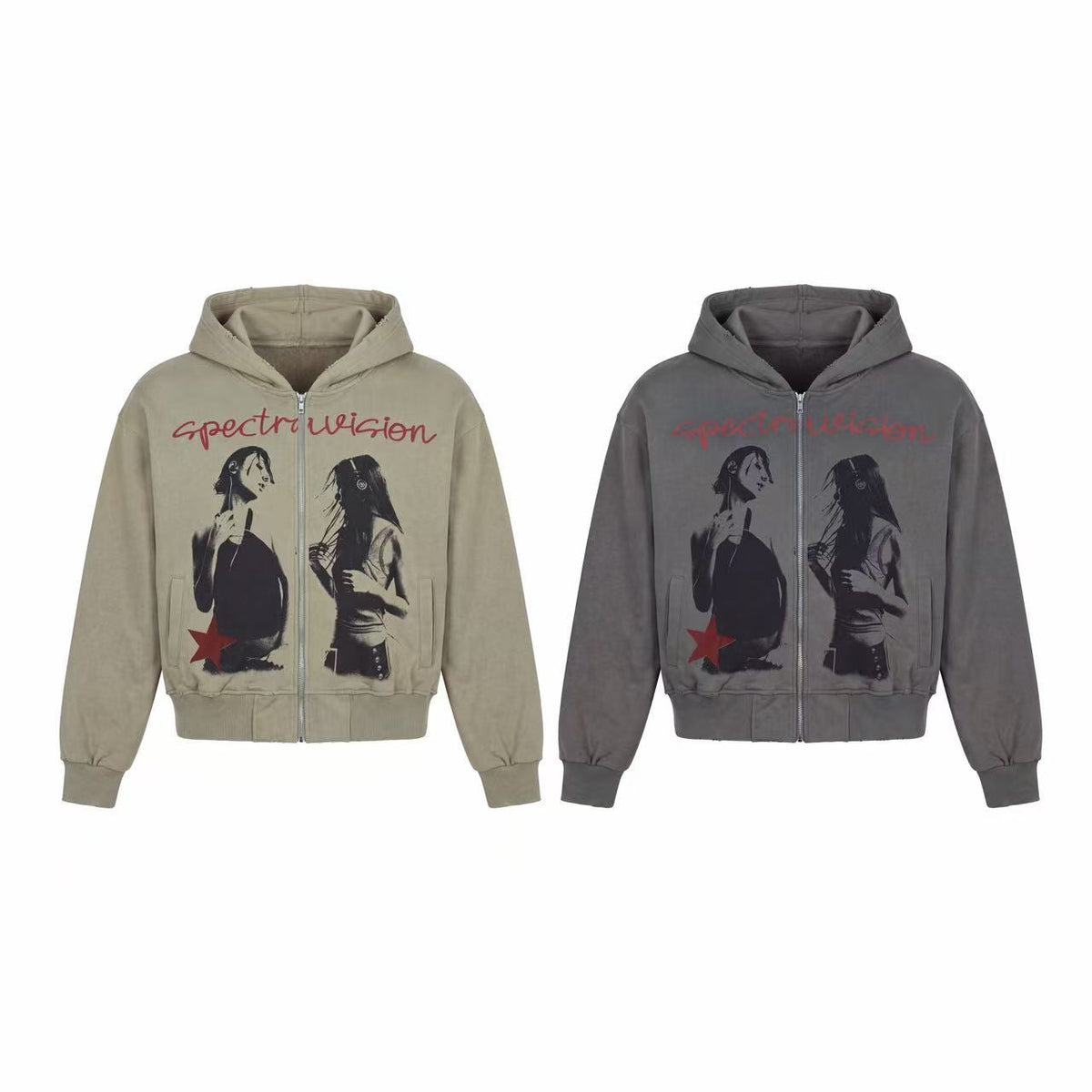Madxmarx Spectra Vision Graphic Zip-Up Hoodie