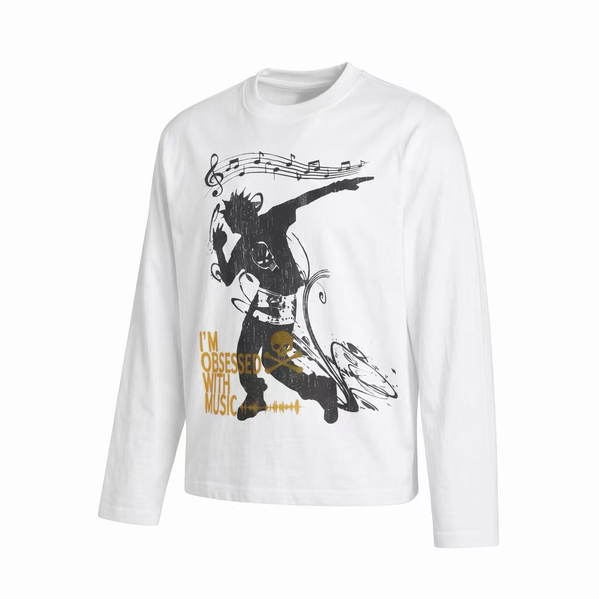 Madxmarx Obsessed With Music Graphic Long Sleeve Tee